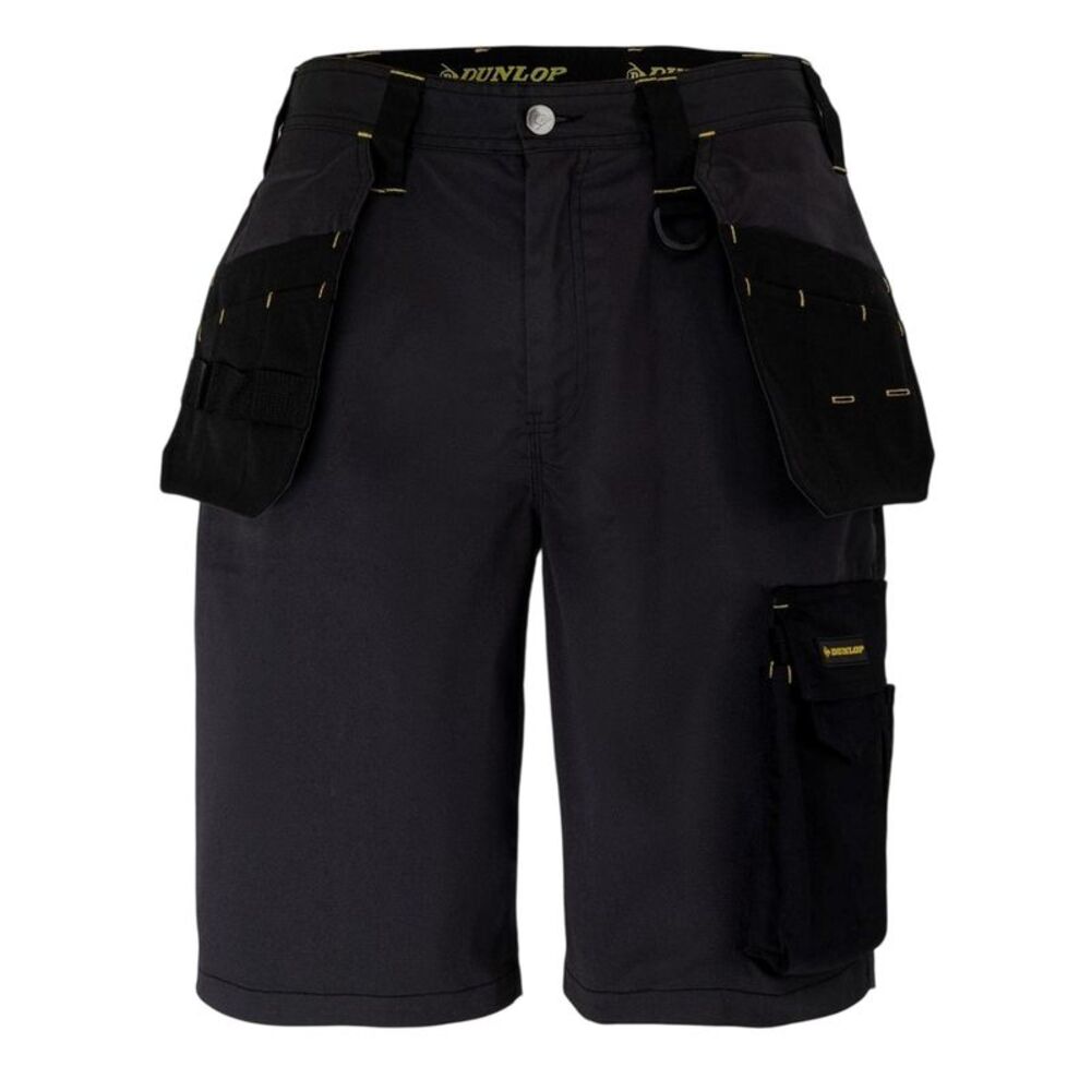 Dunlop Mens On Site Work Shorts / Charcoal/Black